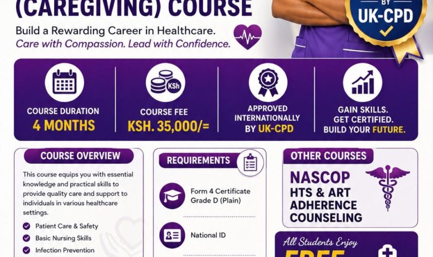 Nursing Assistant (Caregiving) Course at Shed Health Organization Kisii